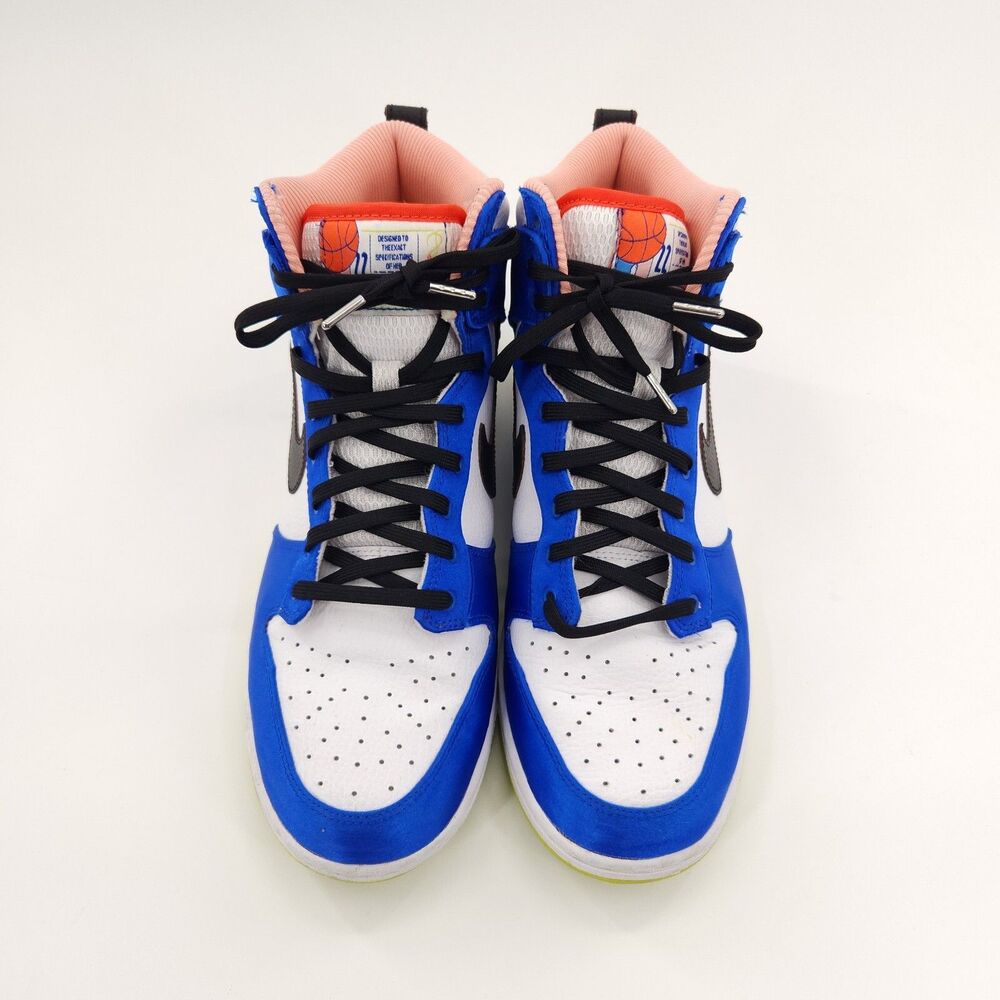 Nike Dunk High Blue Satin Shoes Women Size 10 - Picture 2 of 9